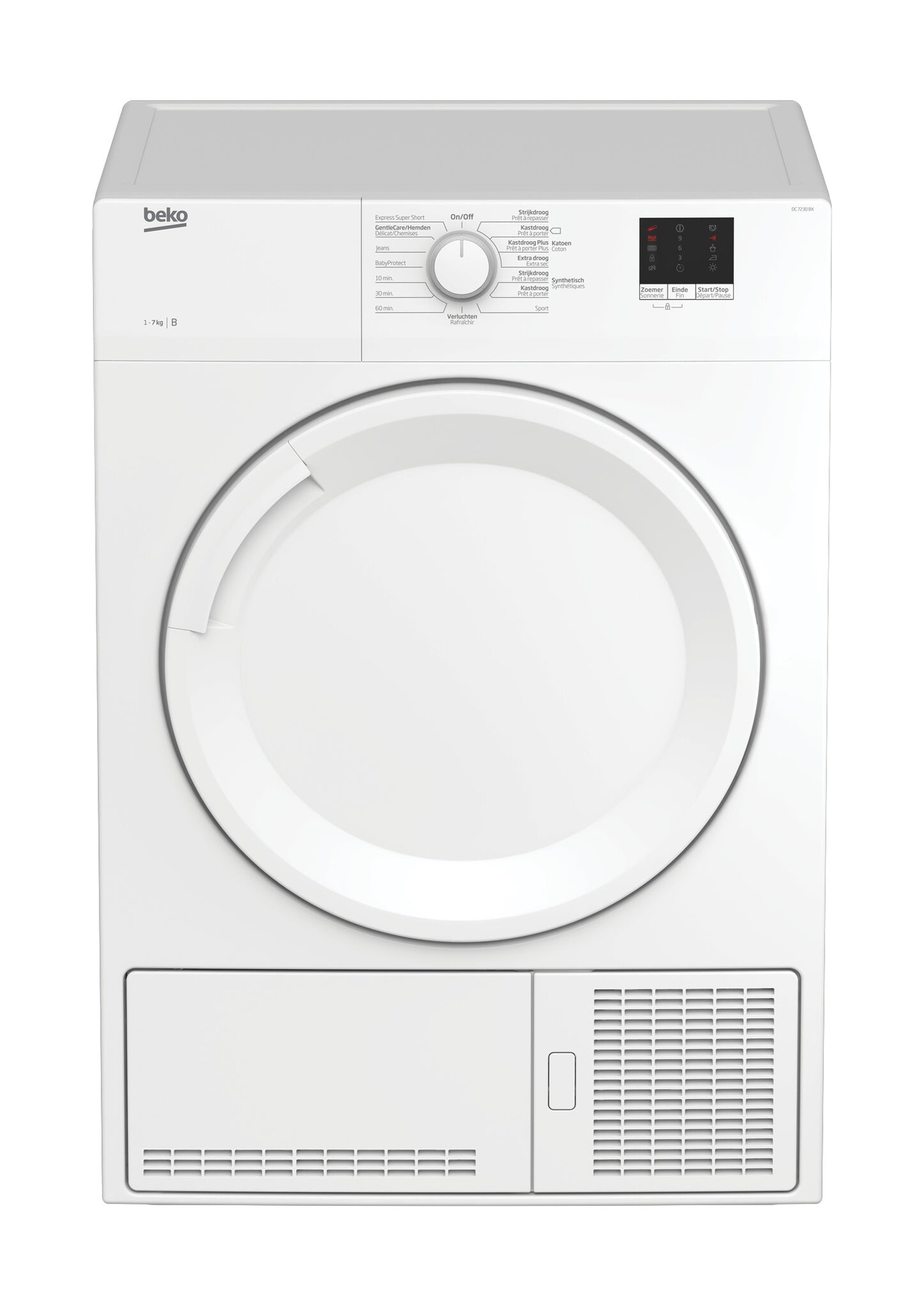 Beko DC7230BX wasdroger Vrijstaand Voorlader 7 kg Wit