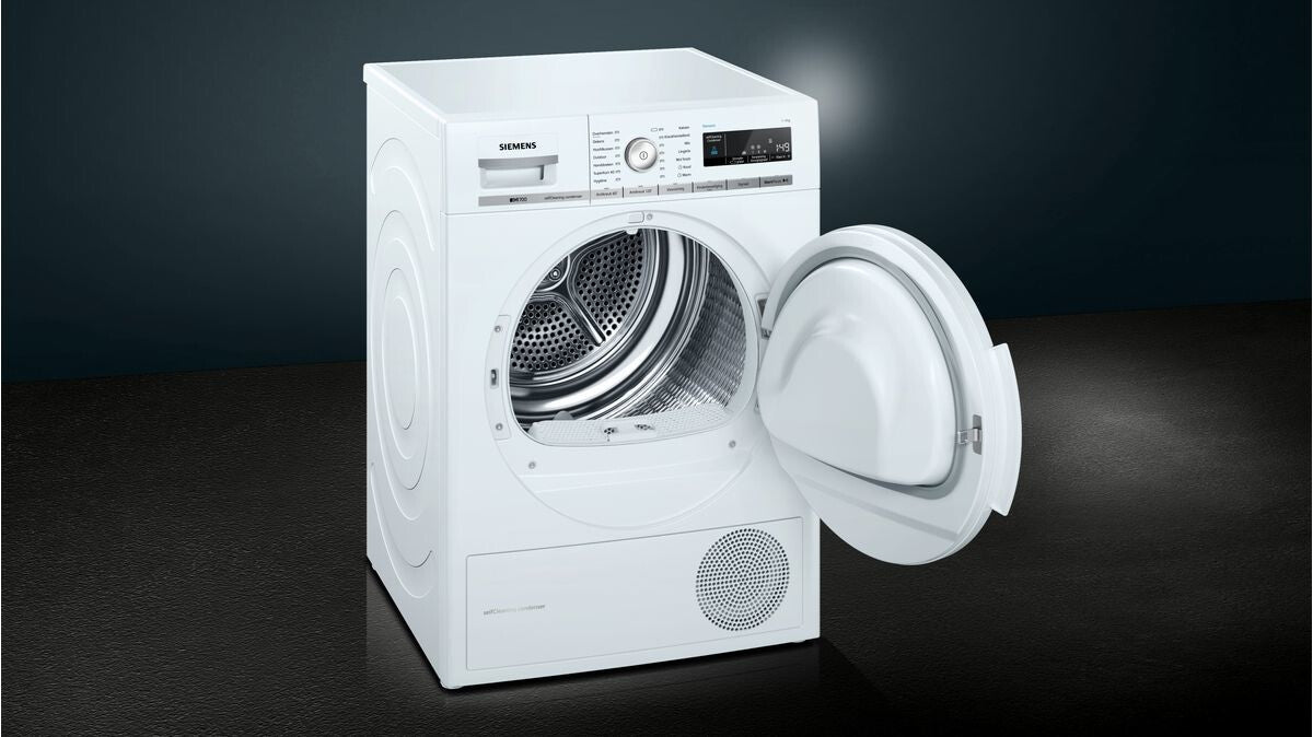 Siemens iQ700 WT44W563NL wasdroger Vrijstaand Voorlader 9 kg Wit