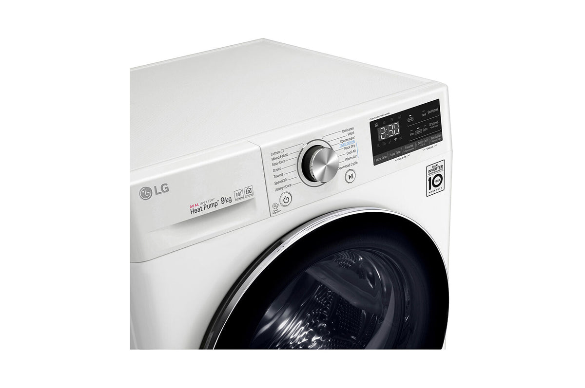 LG RC90V9AV3Q wasdroger Vrijstaand Voorlader 9 kg Wit