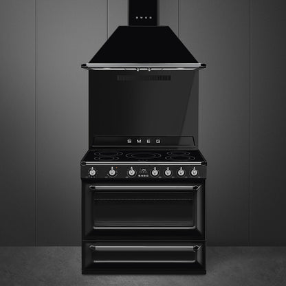 Smeg TR90IBL9 fornuis Vrijstaand fornuis Electrisch Inductiekookplaat zones Zwart