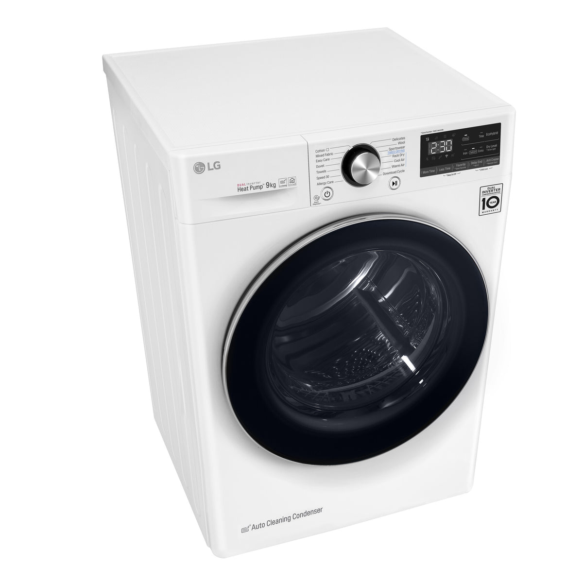 LG RC90V9AV2W wasdroger Vrijstaand Voorlader 9 kg Wit
