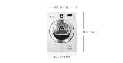 Samsung SDC3C801 wasdroger Vrijstaand Voorlader 8 kg Wit
