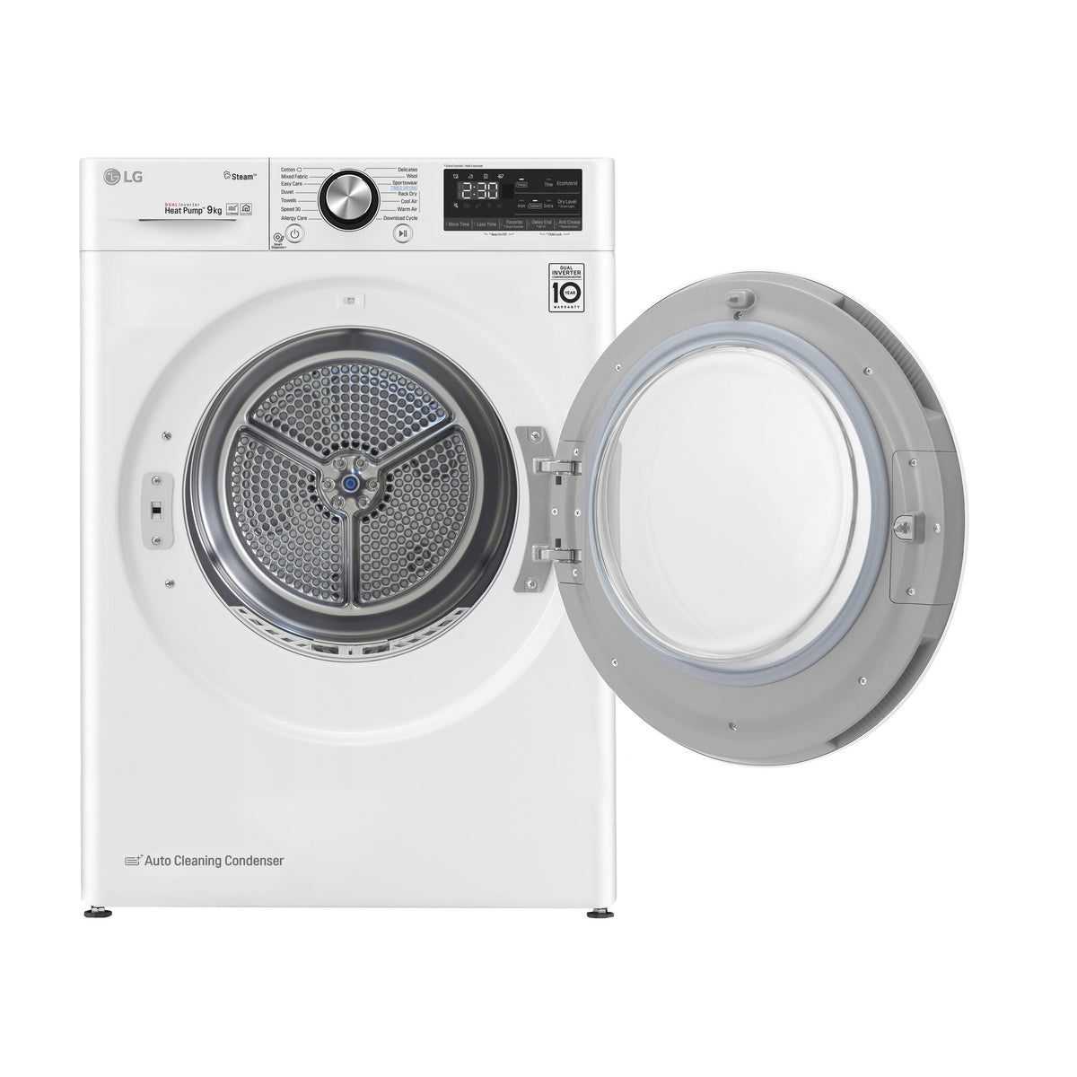 LG RC90V9AV2W wasdroger Vrijstaand Voorlader 9 kg Wit
