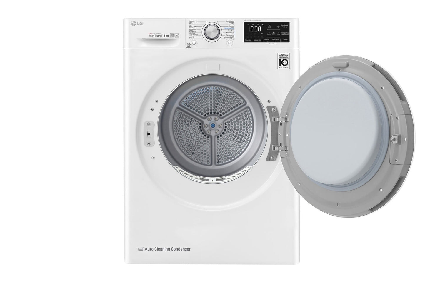 LG RC80U2AV0Q wasdroger Vrijstaand Voorlader 8 kg Wit