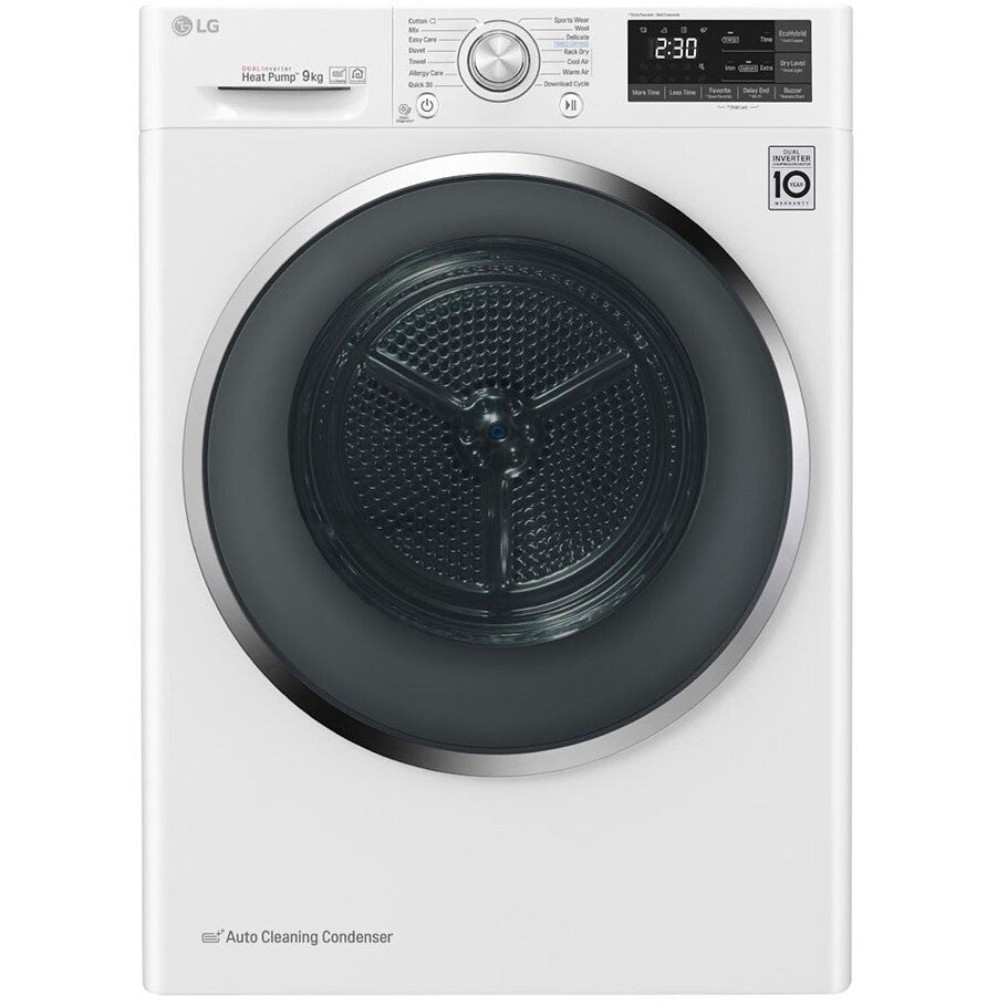 LG RC90U2AV2W wasdroger Vrijstaand Voorlader 9 kg Wit