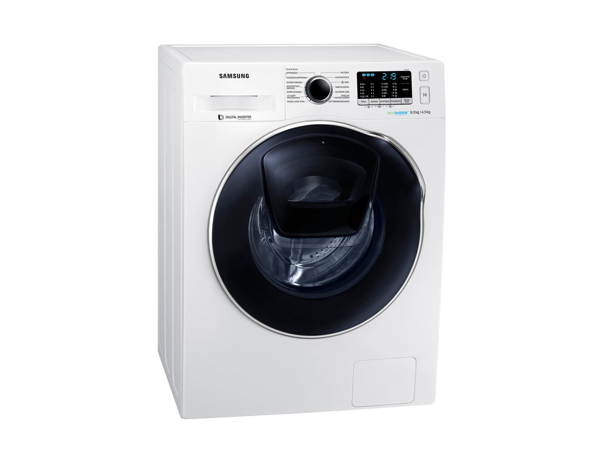 Samsung WD80K5A00OW Was-droogcombinatie Vrijstaand Voorlader Wit